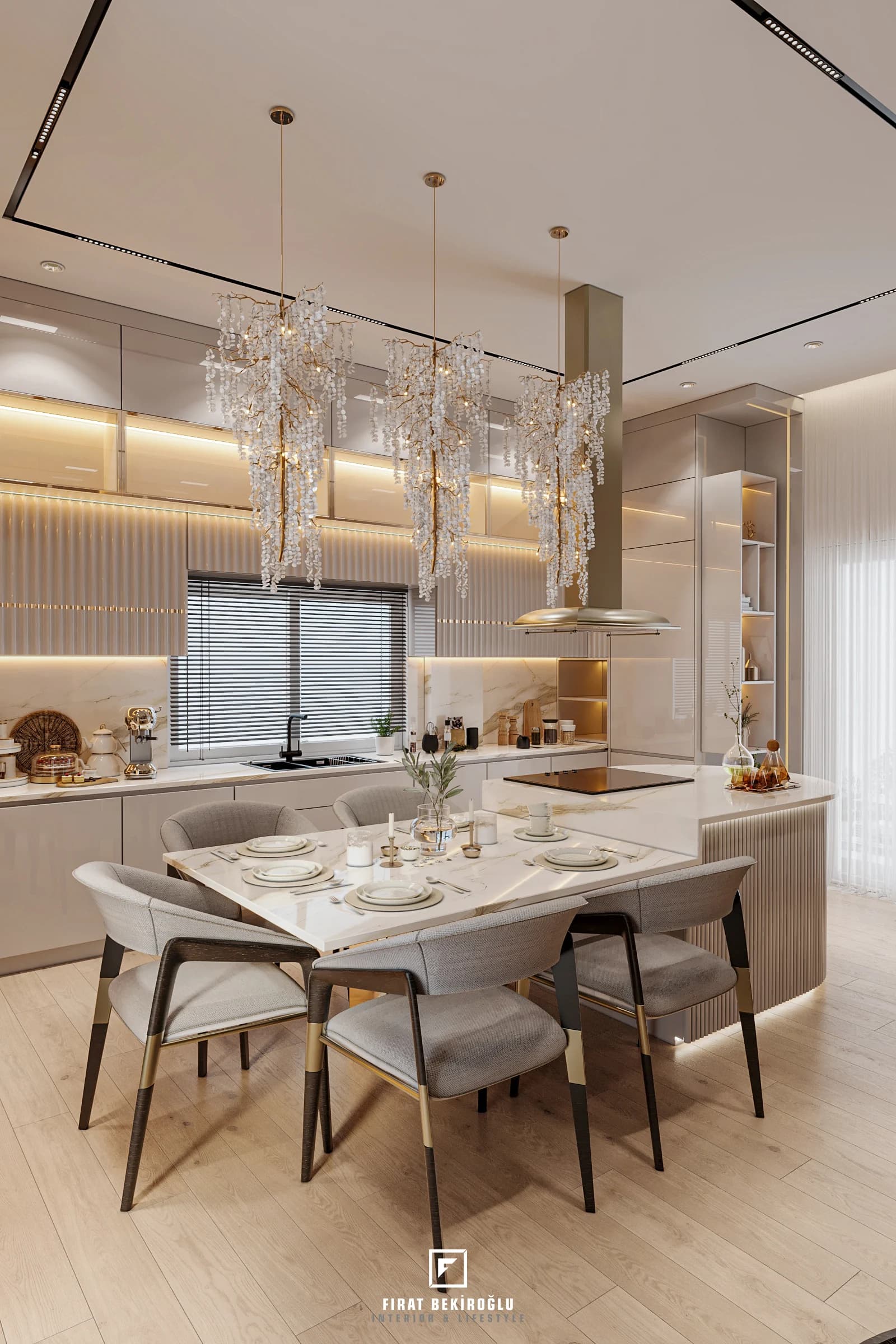 Sinan Akdoğan Villa — mutfak görselleştirmesi