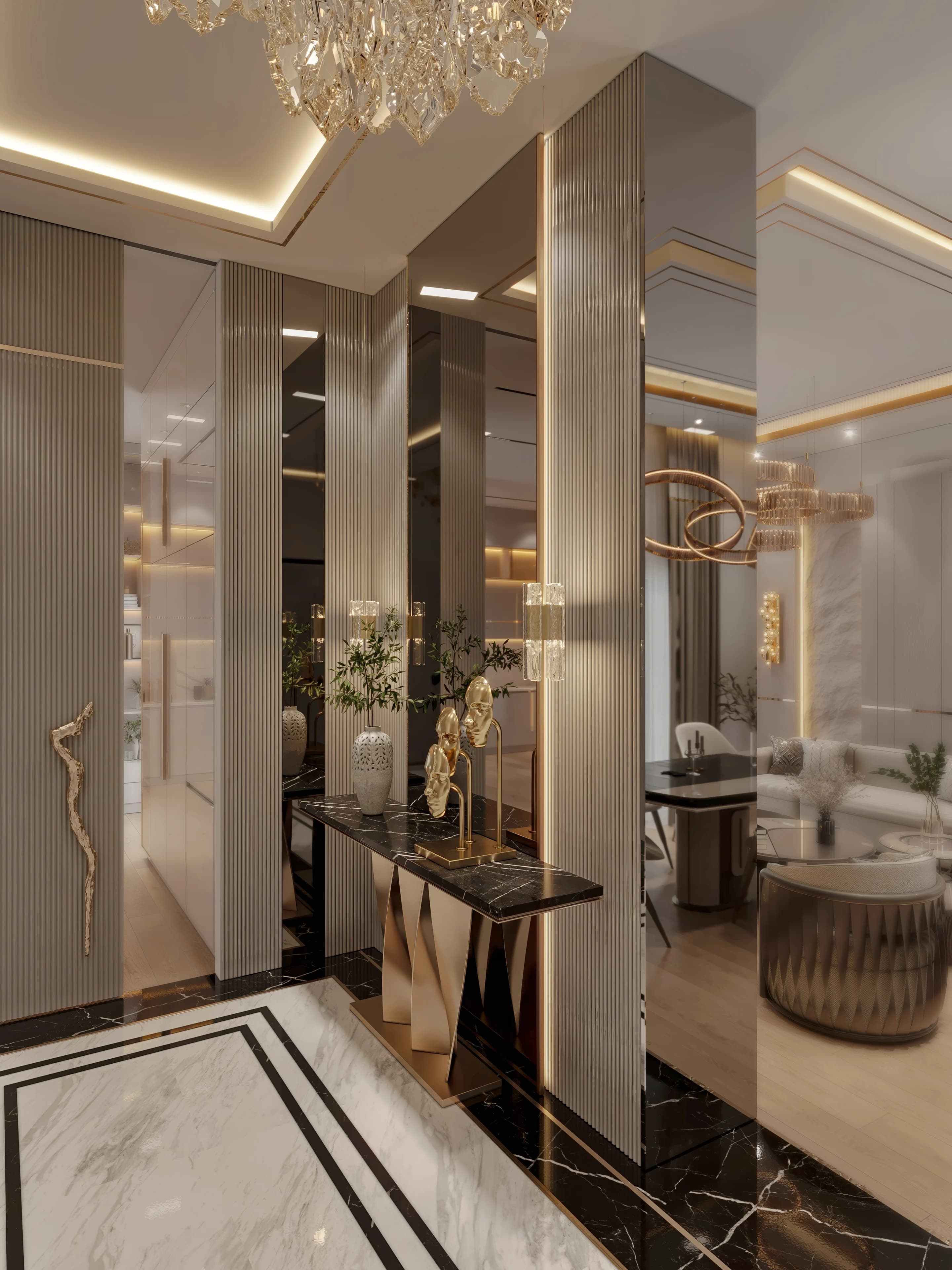 Sinan Akdoğan Villa — hol görselleştirmesi