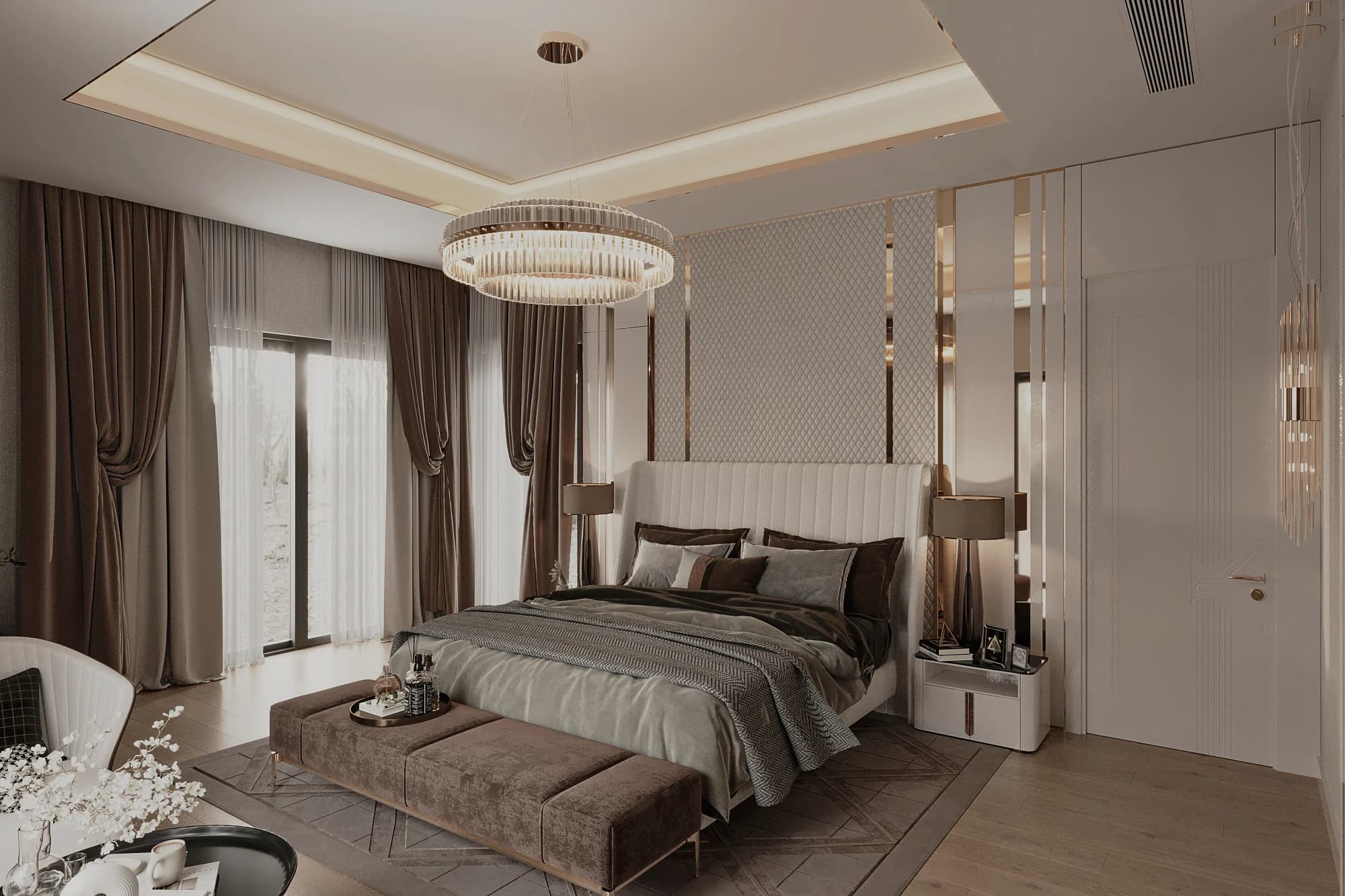 Sinan Akdoğan Villa — yatak odası görselleştirmesi