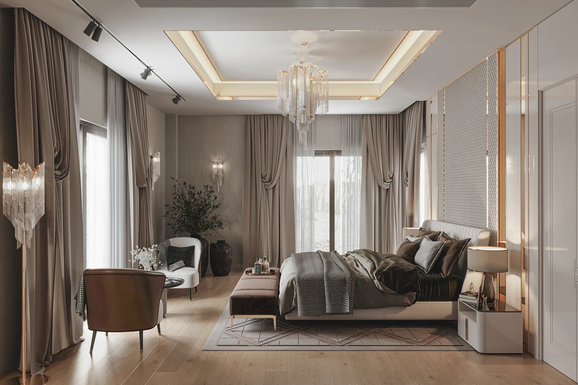 Sinan Akdoğan Villa — yatak odası görselleştirmesi