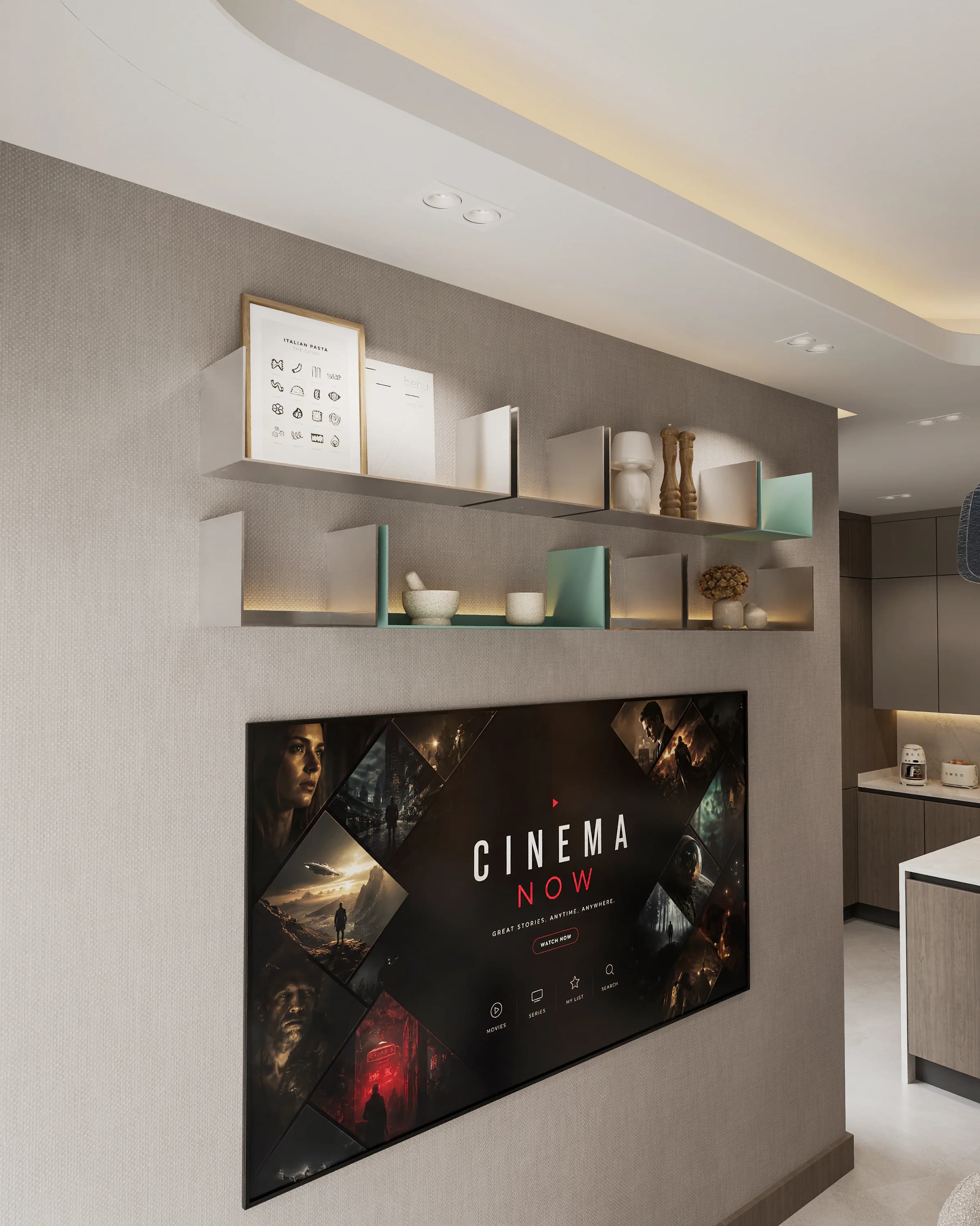Tona Life — örnek daire · mutfak görselleştirmesi
