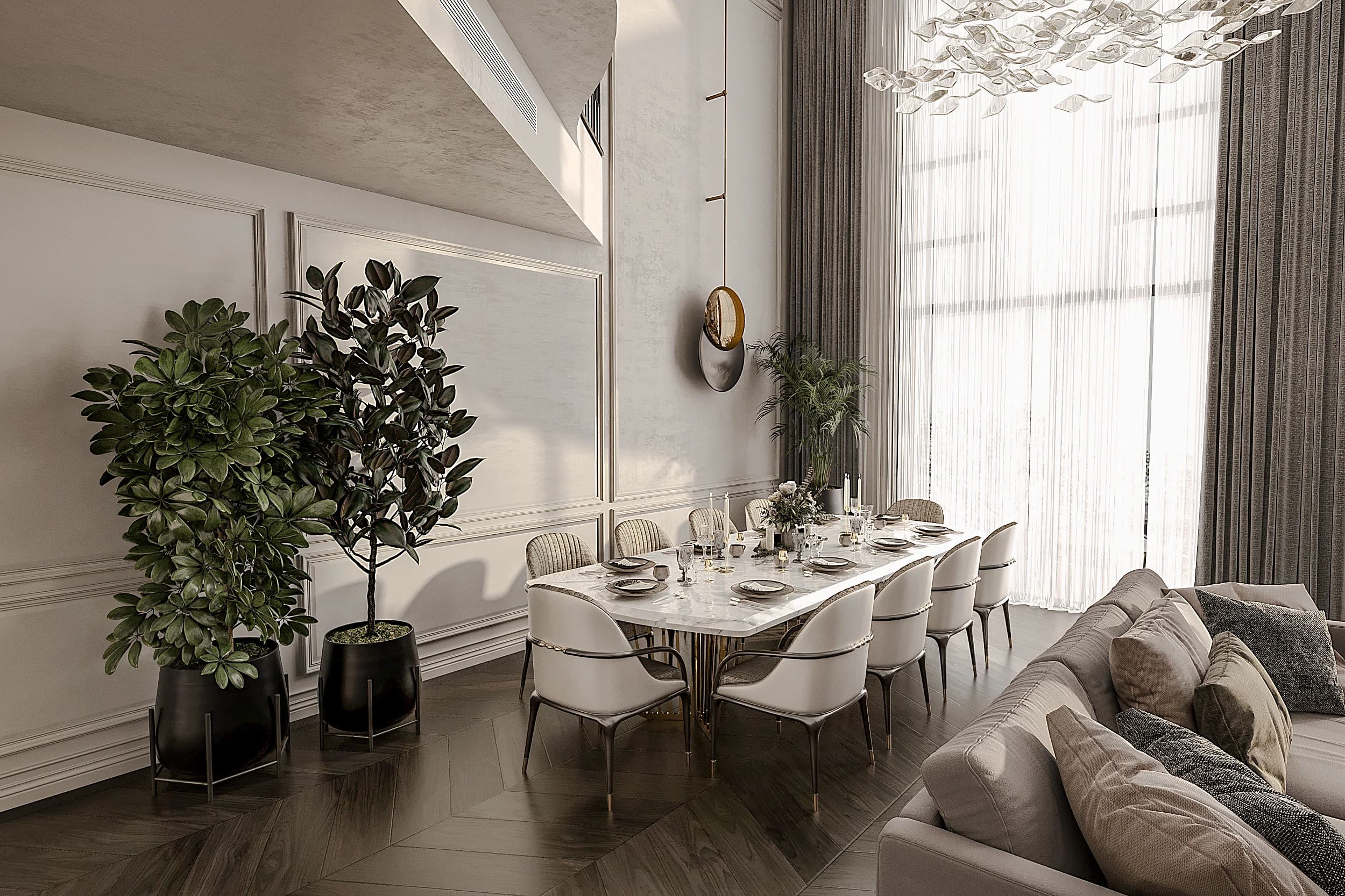 West Marina Villa / İstanbul — salon görselleştirmesi