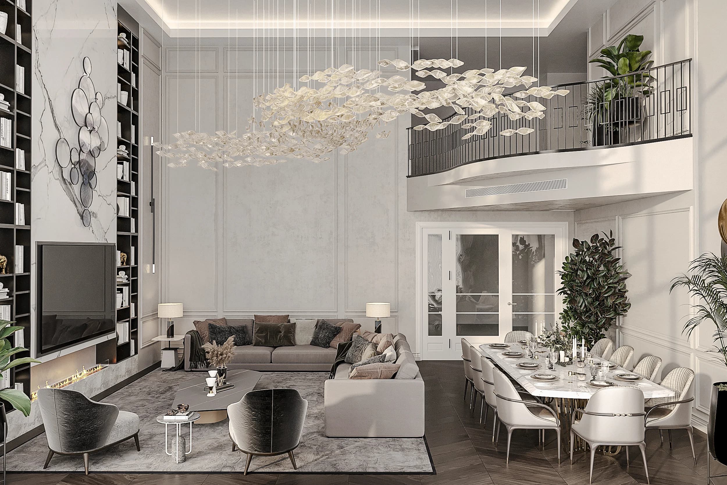 West Marina Villa / İstanbul — salon görselleştirmesi