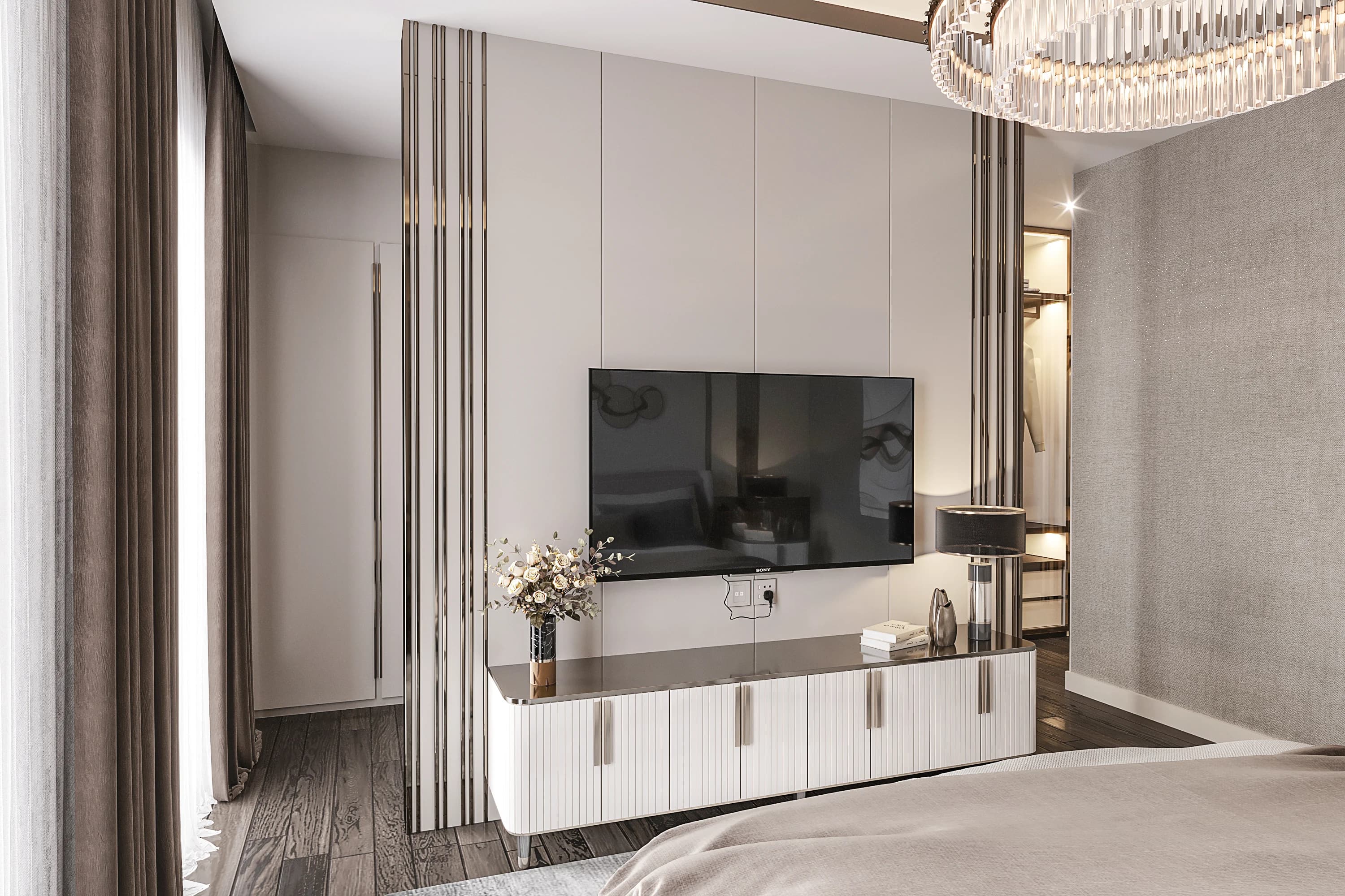 West Marina Villa / İstanbul — yatak odası görselleştirmesi