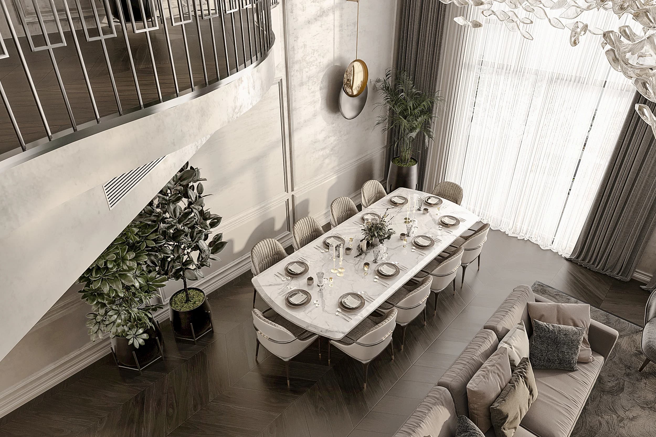 West Marina Villa / İstanbul — salon görselleştirmesi