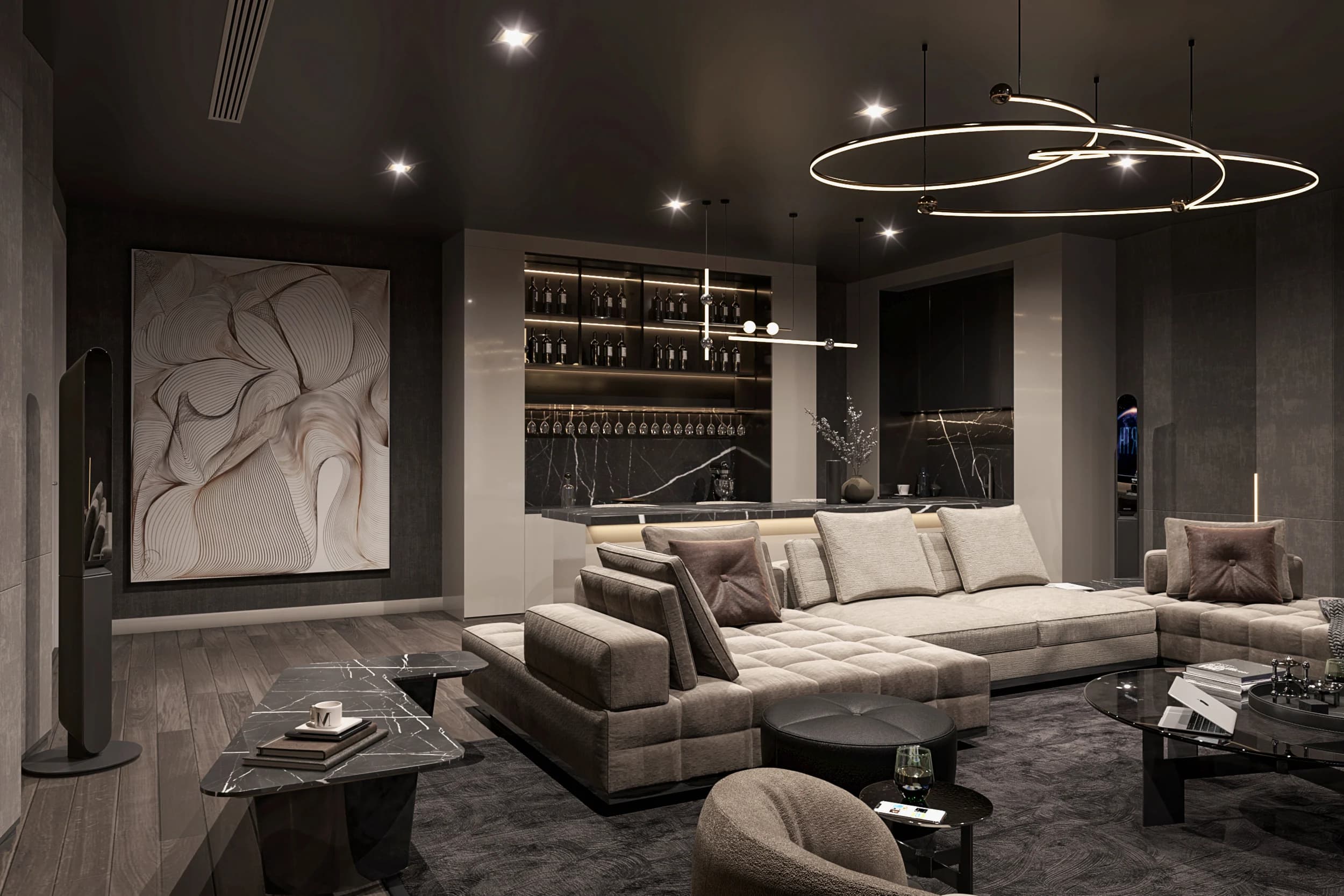 West Marina Villa / İstanbul — hobi odası görselleştirmesi