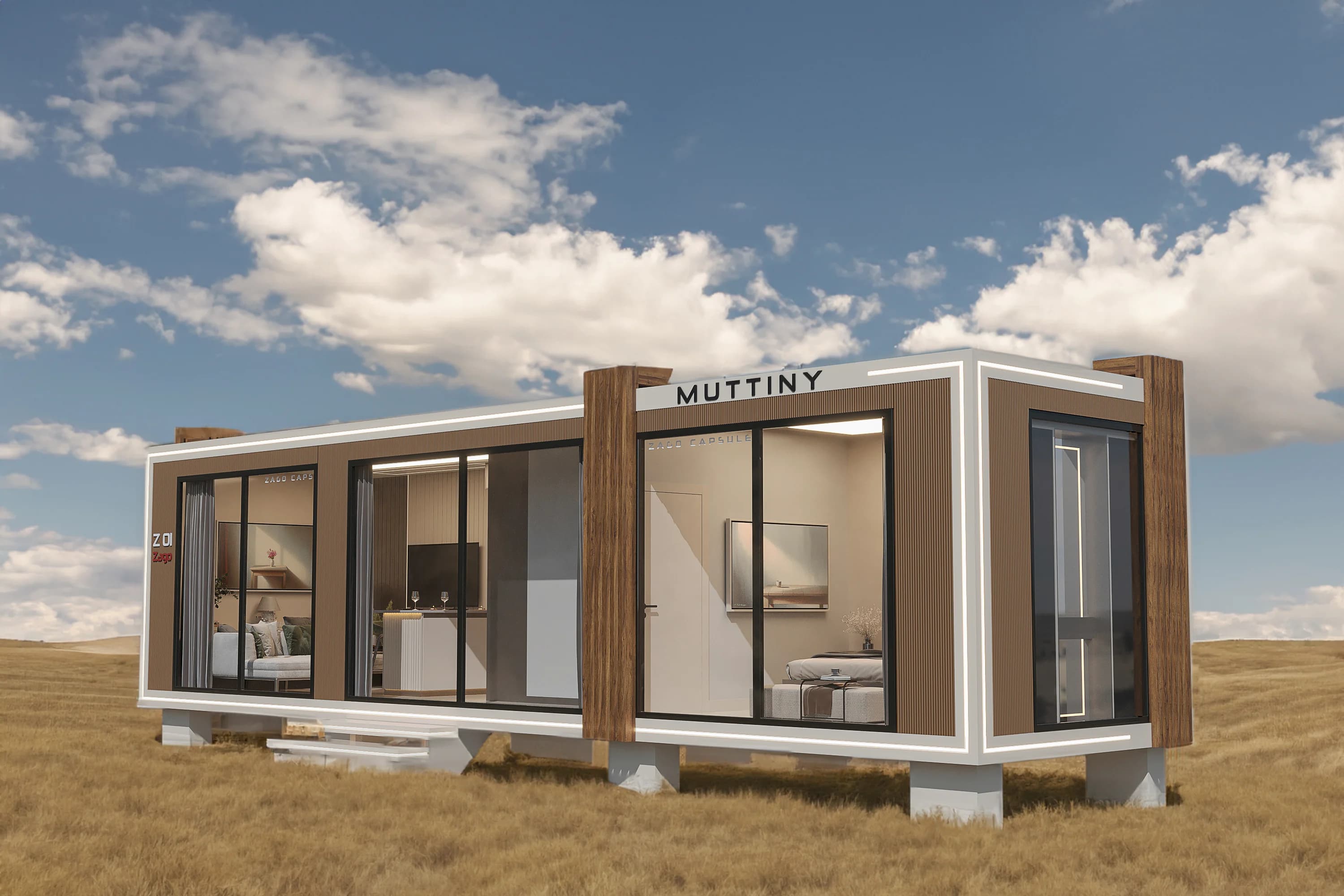 Zago / Tiny House — dış görünüş görselleştirmesi