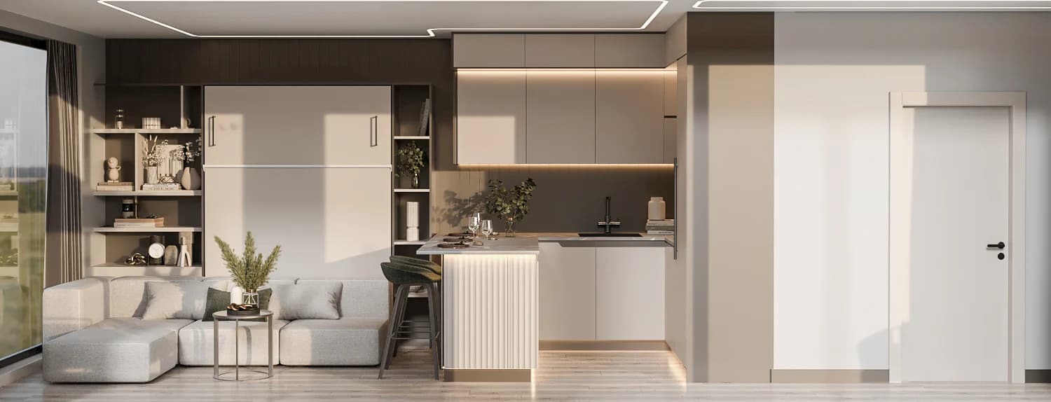 Zago / Tiny House — mutfak görselleştirmesi