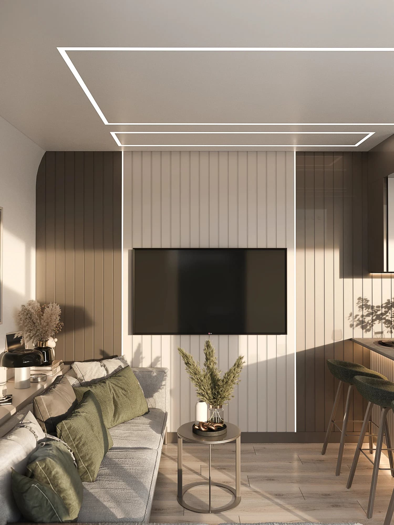 Zago / Tiny House — mutfak görselleştirmesi