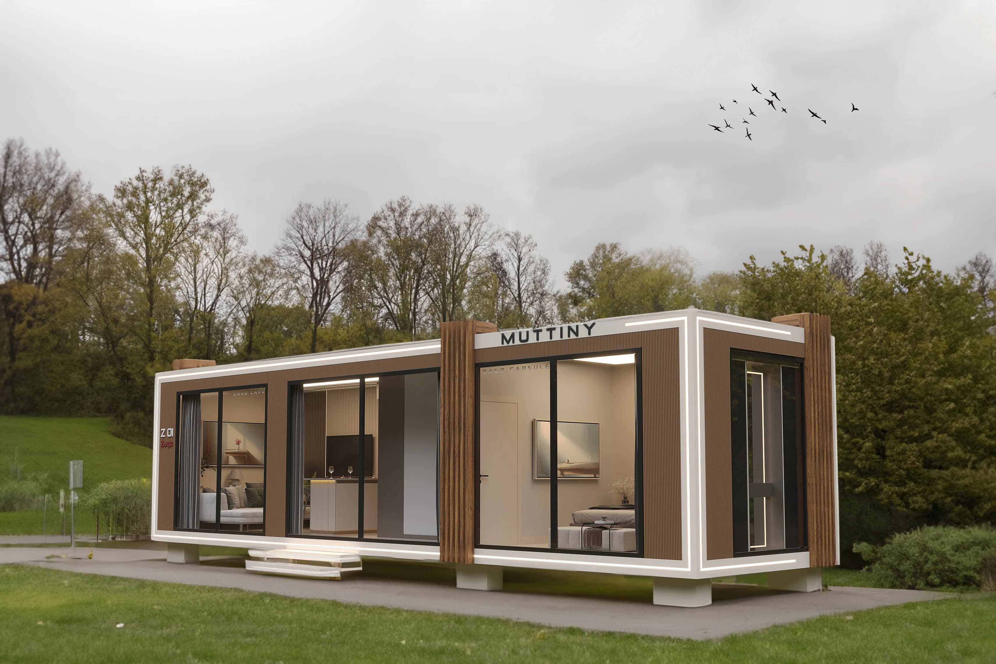 Zago / Tiny House — dış görünüş görselleştirmesi