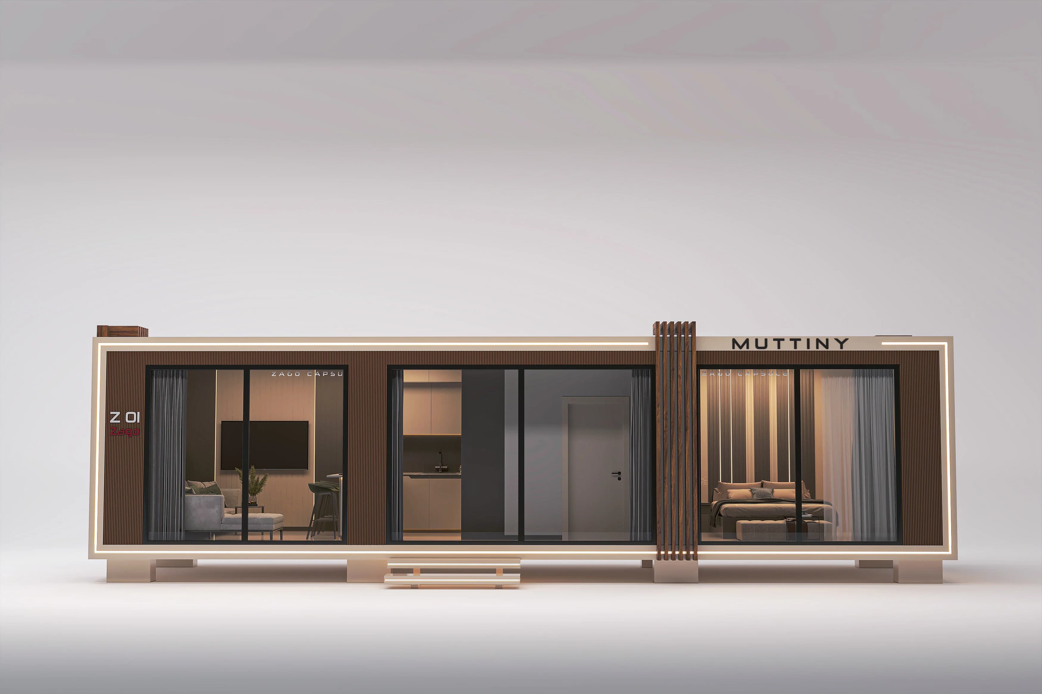 Zago / Tiny House — proje görselleri görselleştirmesi